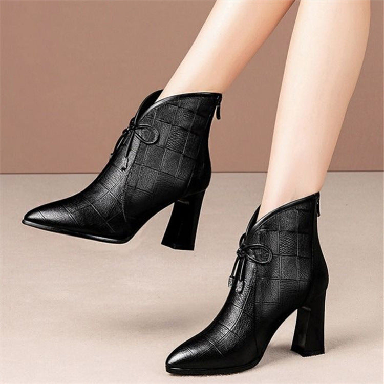 New Bow Pointed Elegant High Heels